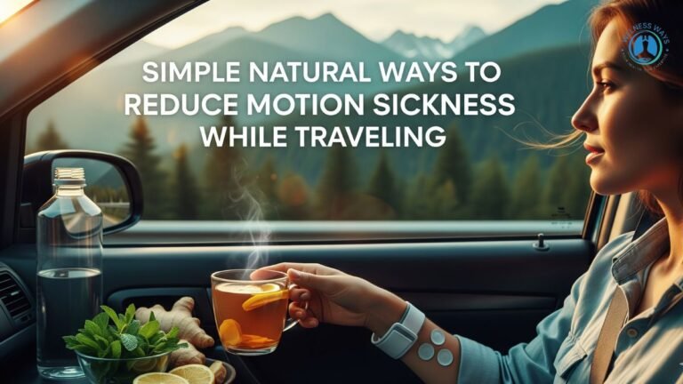 Simple Natural ways to reduce motion sickness while traveling.