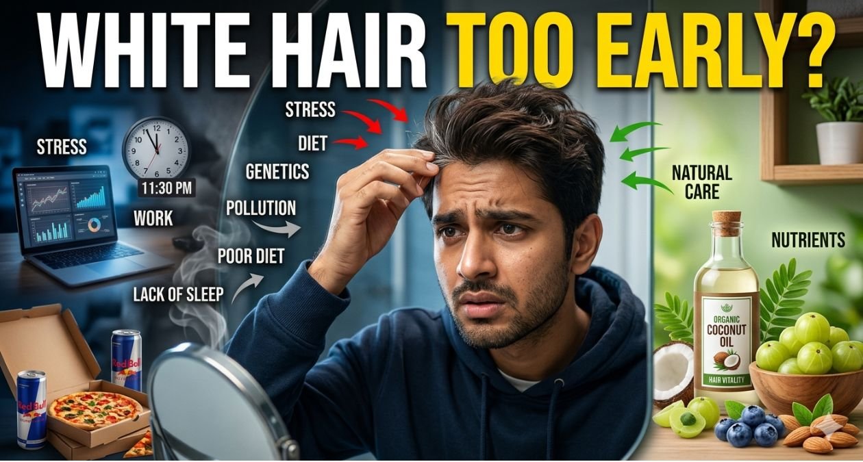 Why hair turns white at young age